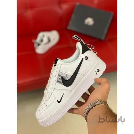 ست زنانه و مردانه نایک ایرفورس اصلی رویه چرم سفید TÊNIS NIKE AIR FORCE 1 - PRETO