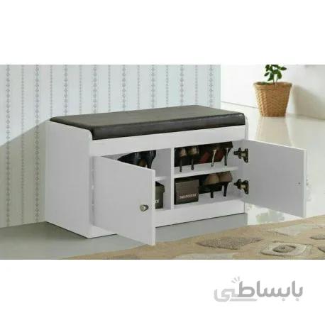 جاکفشی مدرن کمد دار با نشینمن چرمی