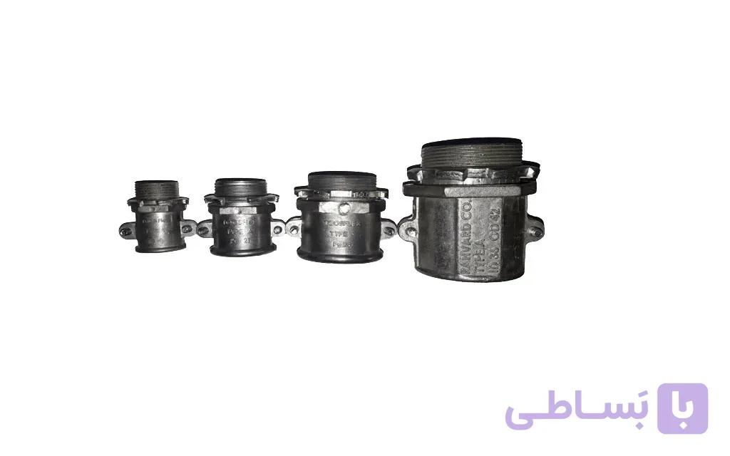 گلند فلزی لوله فلکسیبل دو پیچ — تصویر 1