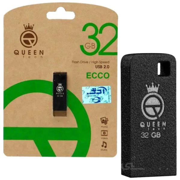 فلش مموری کوئین تک مدل ECCO ظرفیت 32 گیگابایت ا QUEEN TECH ECCO Flash Memory 32GB