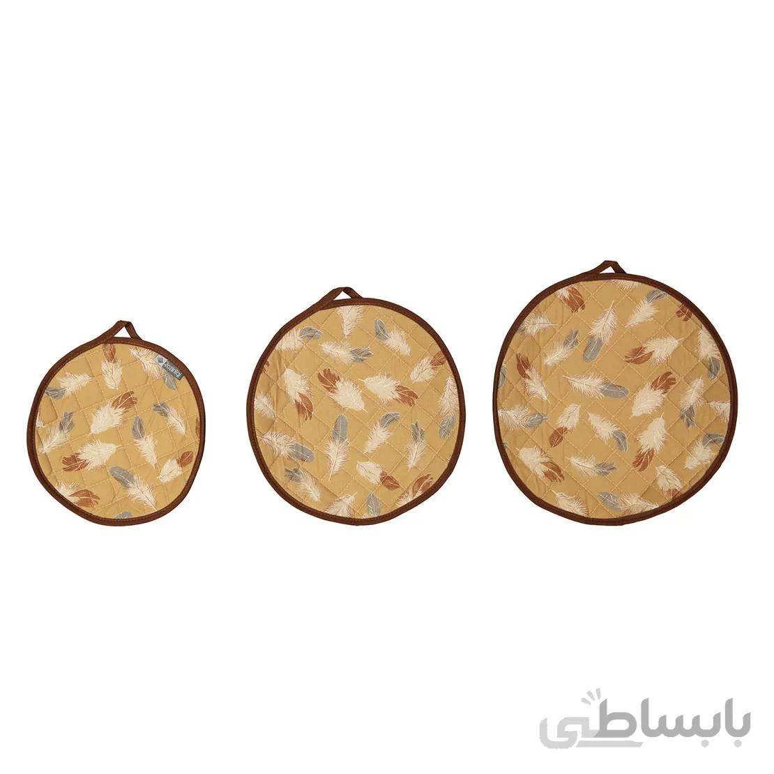 نیم ست 9 تکه آشپزخانه چاپی رزین تاژ طرح پر