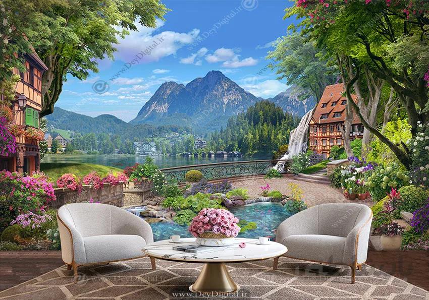 پوستر سه بعدی منظره پشت تلویزیون BA-4235