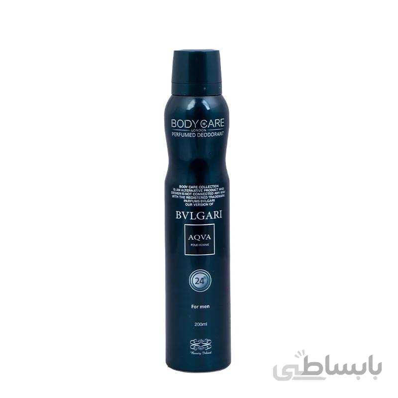 اسپری خوشبو کننده بدن مردانه بادی کر مدل Bvlgari Aqva حجم ۲۰۰ میل