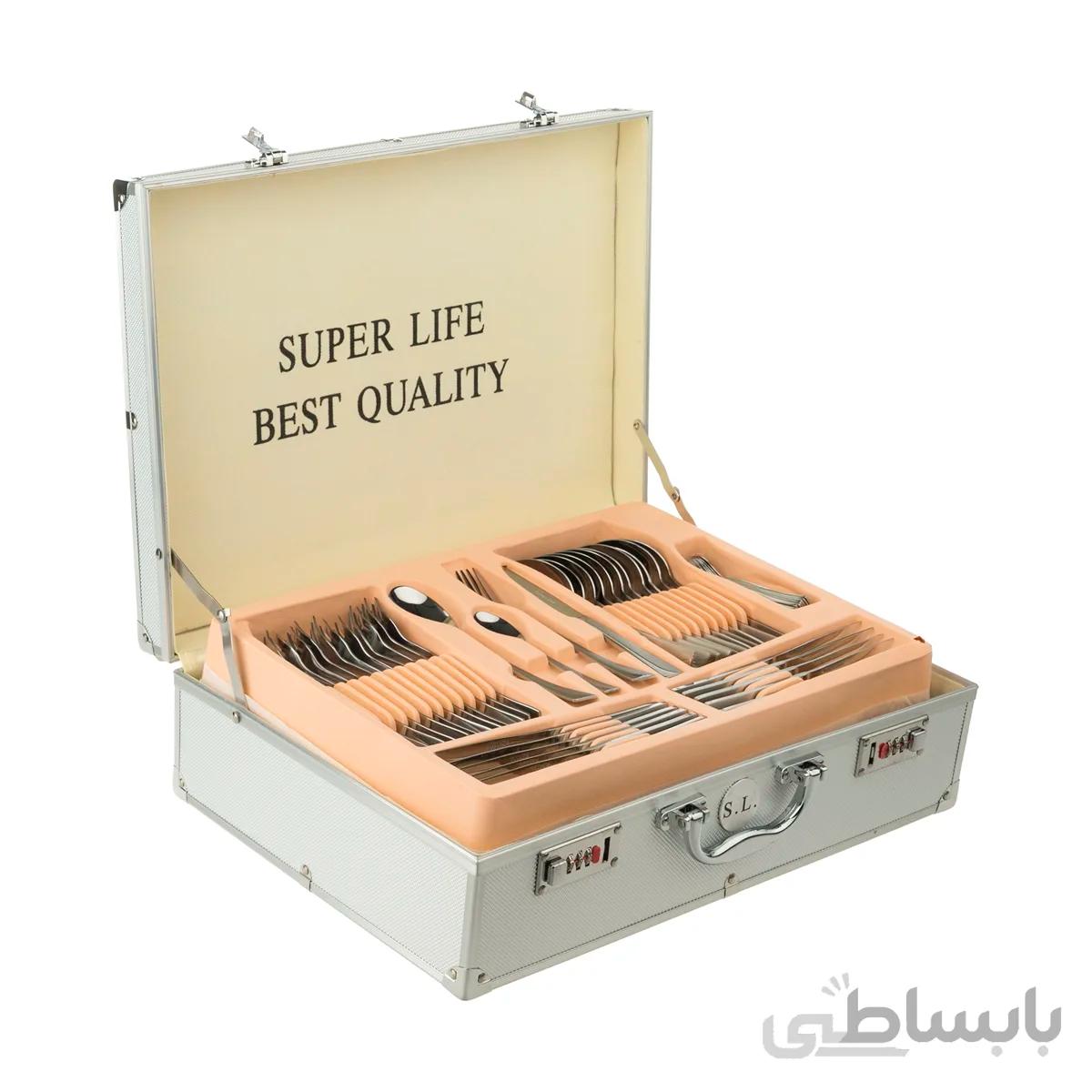 سرویس قاشق و چنگال 128 پارچه سوپر لایف کد 405