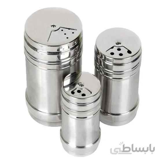 ادویه پاش ۳ تکه استیل