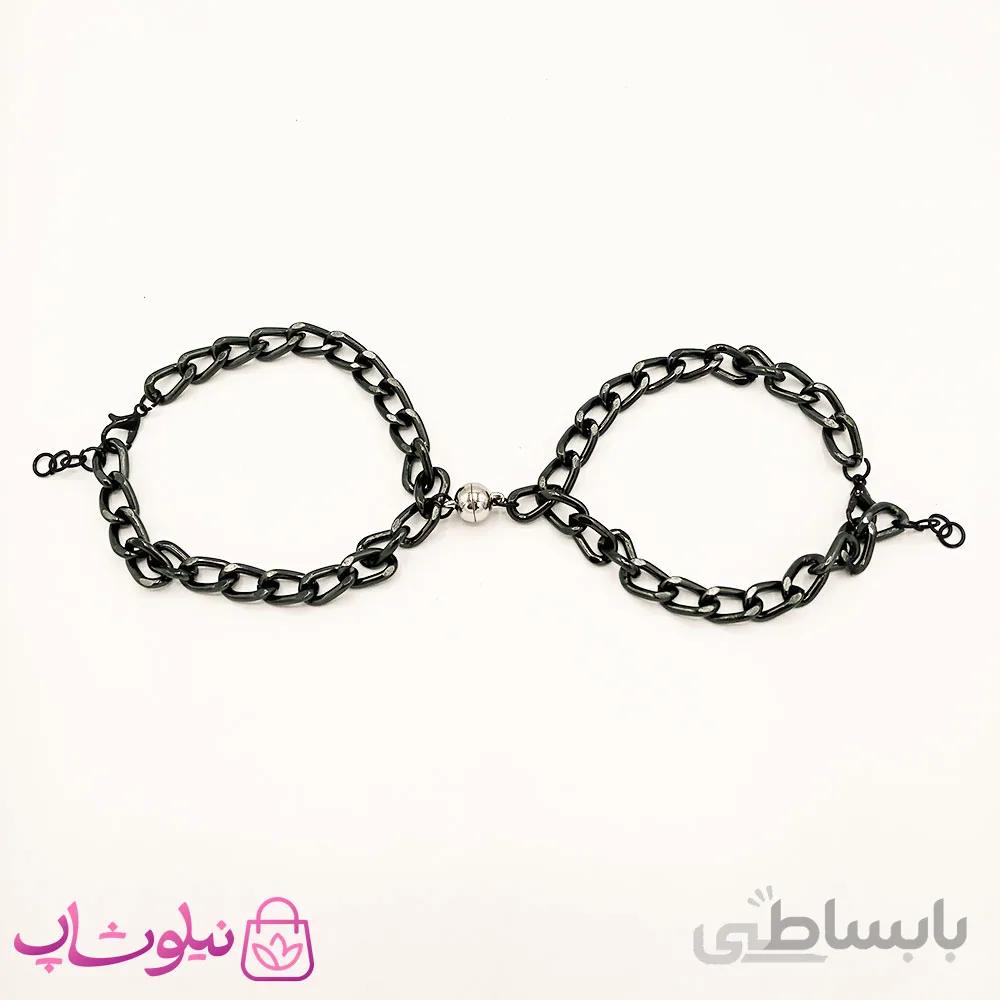 دستبند ست عاشقانه مگنتی مشکی