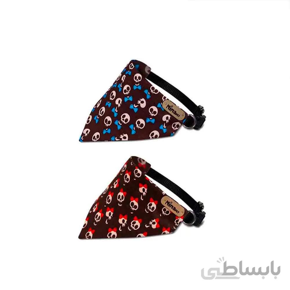 قلاده دستمال گردن گربه نیناپت مدل اسکلت ا Ninapet Collar & Scarf For Cats Skeleton Model