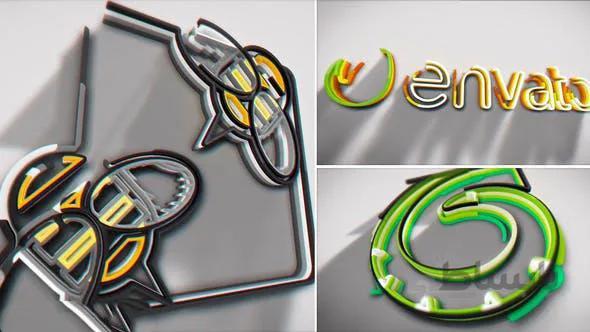 پروژه آماده افترافکت : لوگو Colorful Stroke Logo Intro 21591479