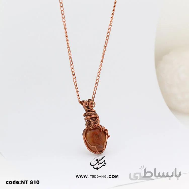 گردنبند زنانه سنگ عقیق NT-810