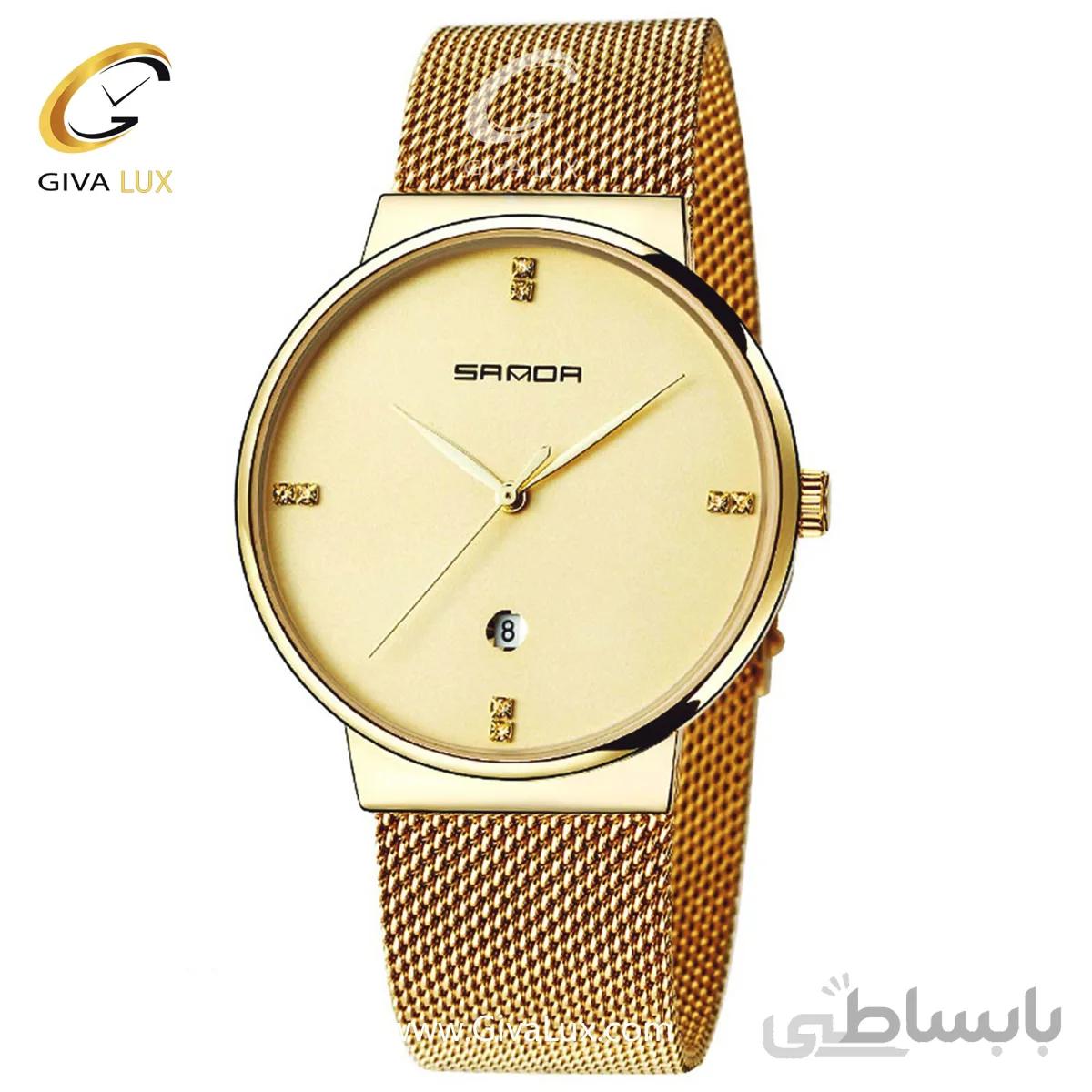 ساعت مچی مردانه بند حصیری ساندا مدل SANDA 210