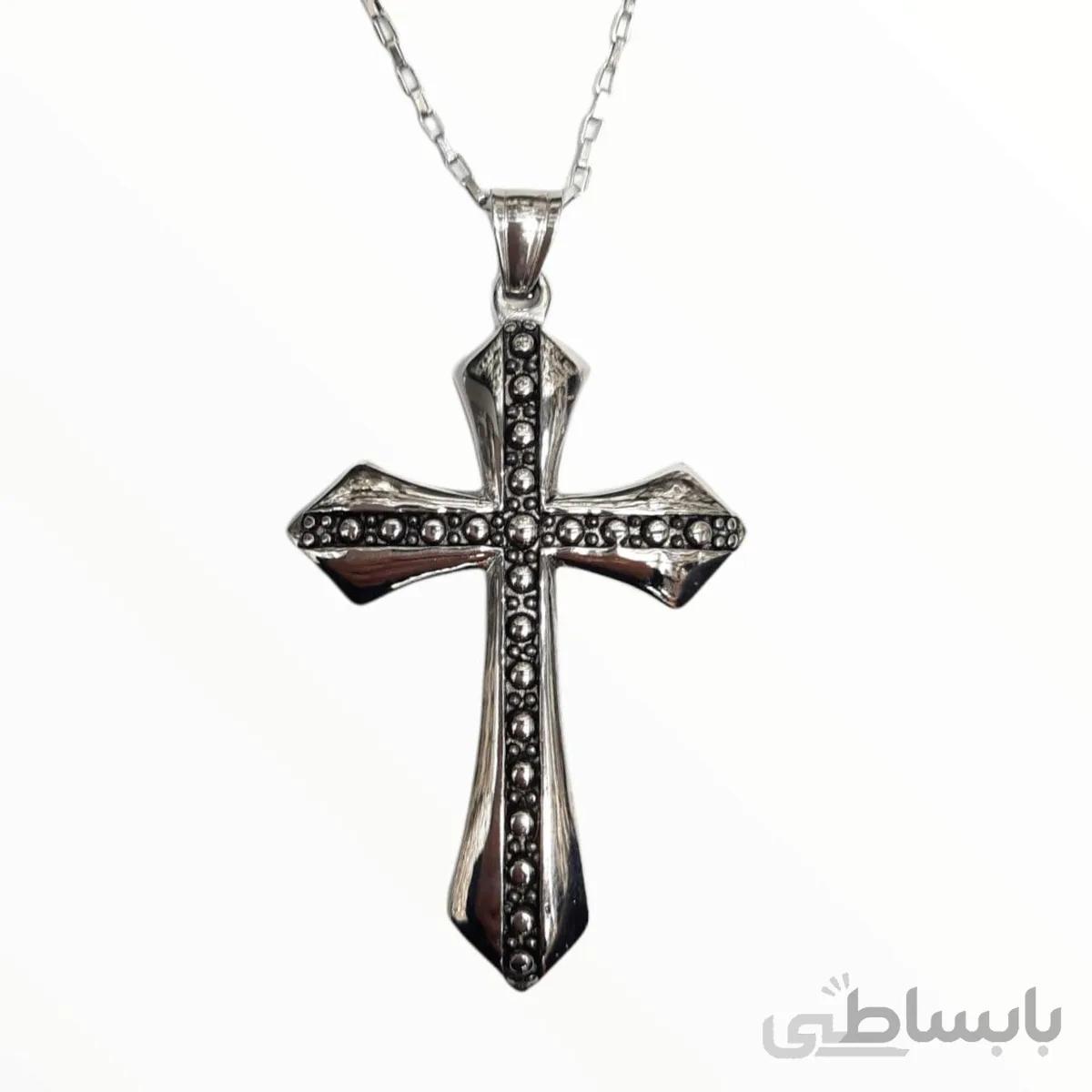 گردنبند مردانه طرح صلیب کد sp 233