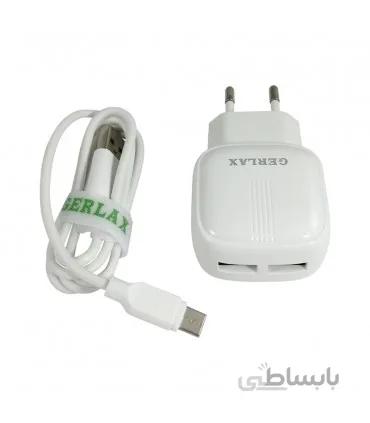 شارژر جرلکس مدل GA-09 به همراه کابل تایپ سی