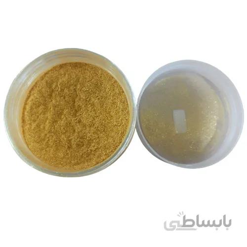 رنگ پودری صدفی زرد 50 گرمی