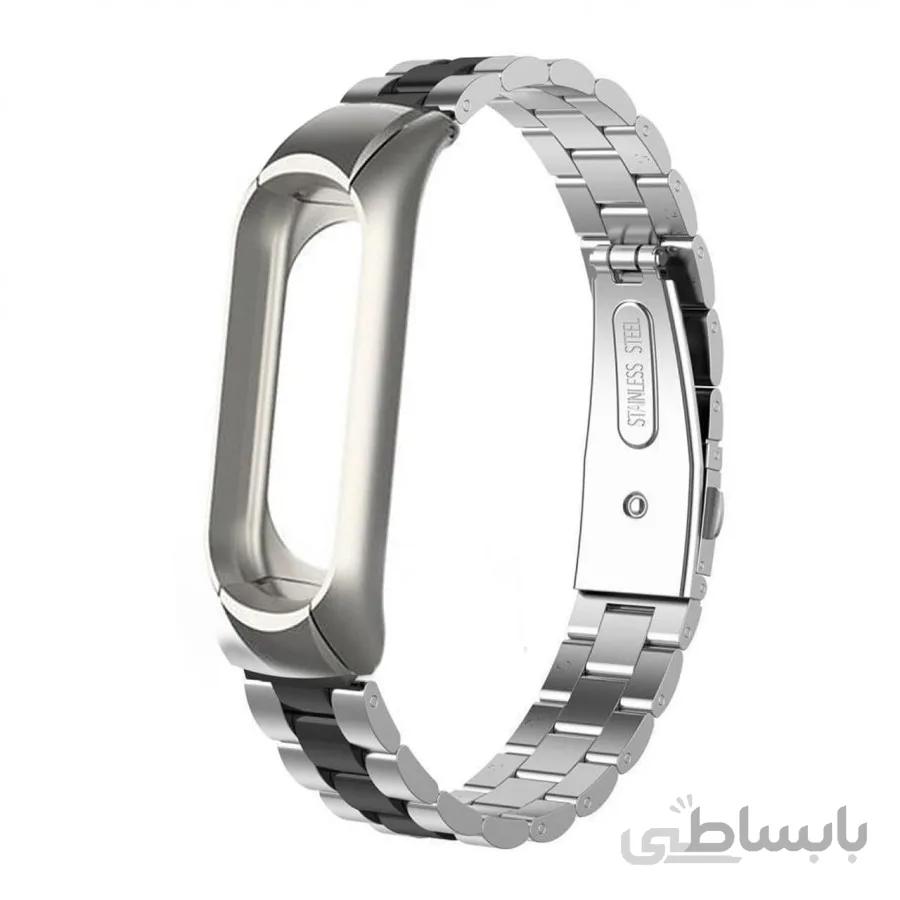 بند فلزی Double Colour مناسب مچ بند هوشمند شیائومی Mi Band 3 و Mi Band 4