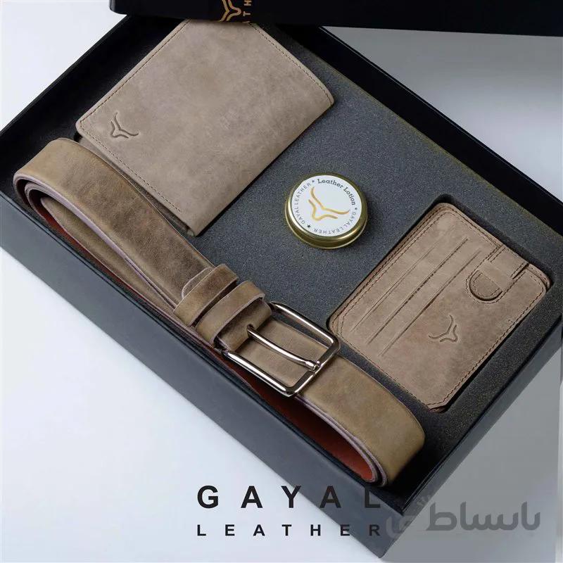 ست مردانه گَیال چرم S205 خاکی