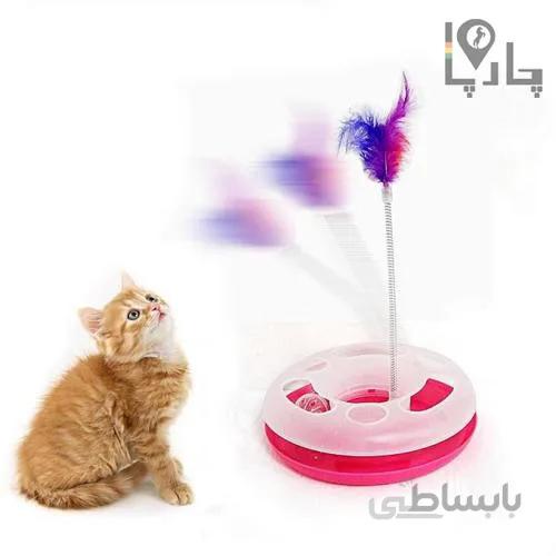 اسباب بازی ریلی توپدار زنگوله دار و فنردار گربه