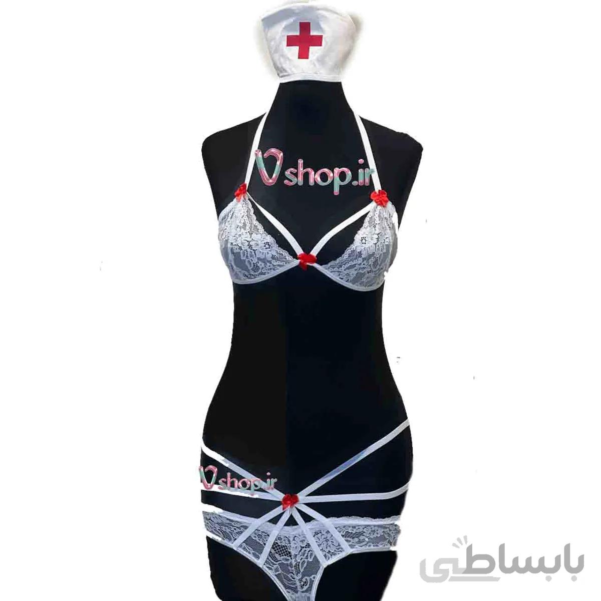 ست شورت و سوتین زنانه مدل پرستاری