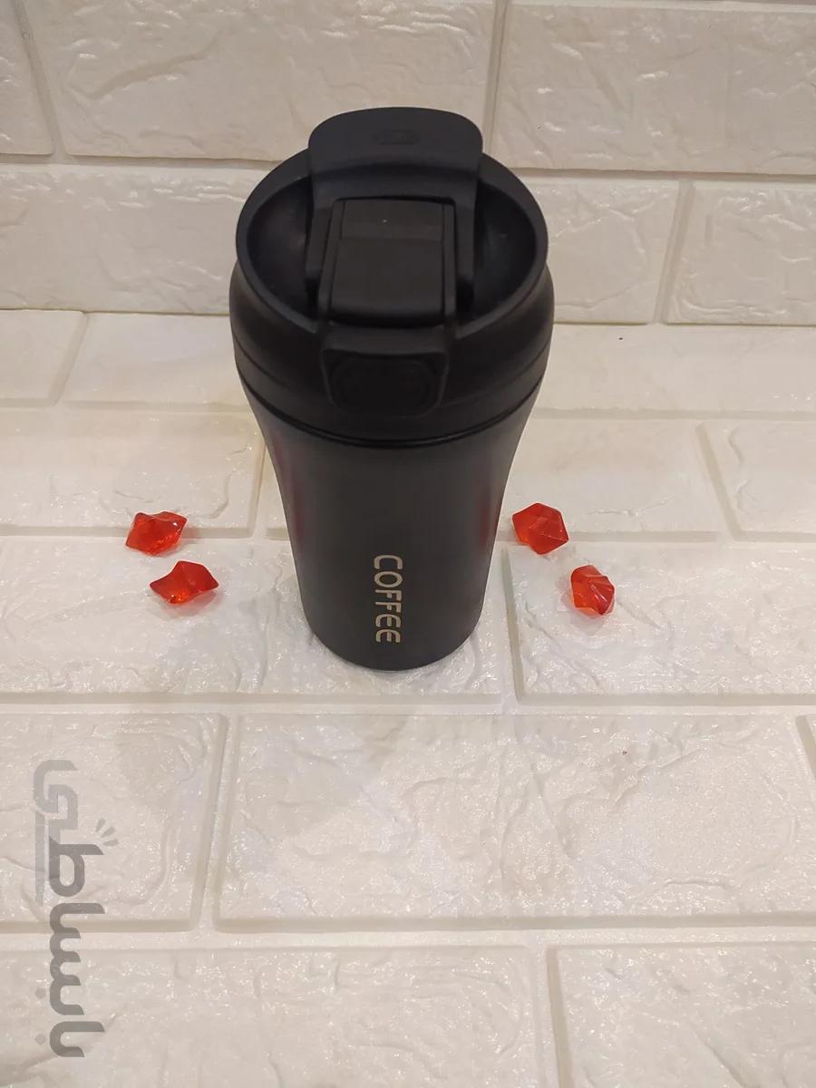تراول ماگ طرح coffee دو قفل سرد و گرم ا Travel mug