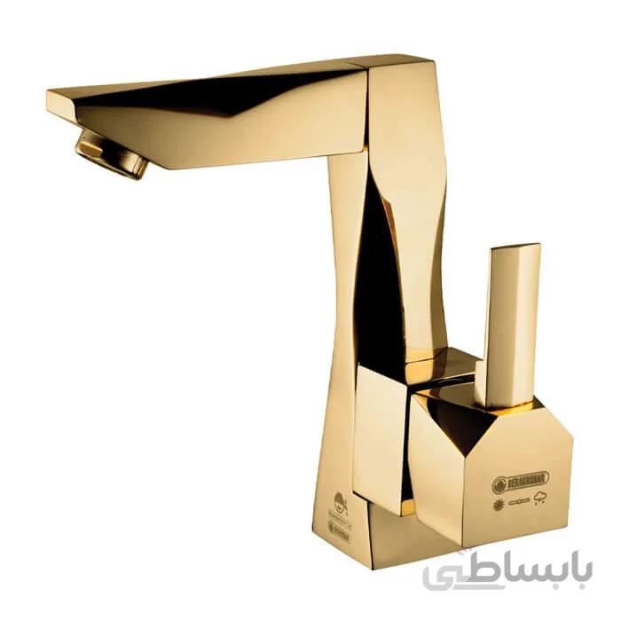 شیر روشویی درخشان مدل مارکیز گلد