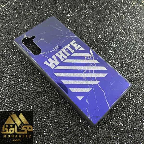قاب Blue سامسونگ Note 10 طرح White off کد SA371E
