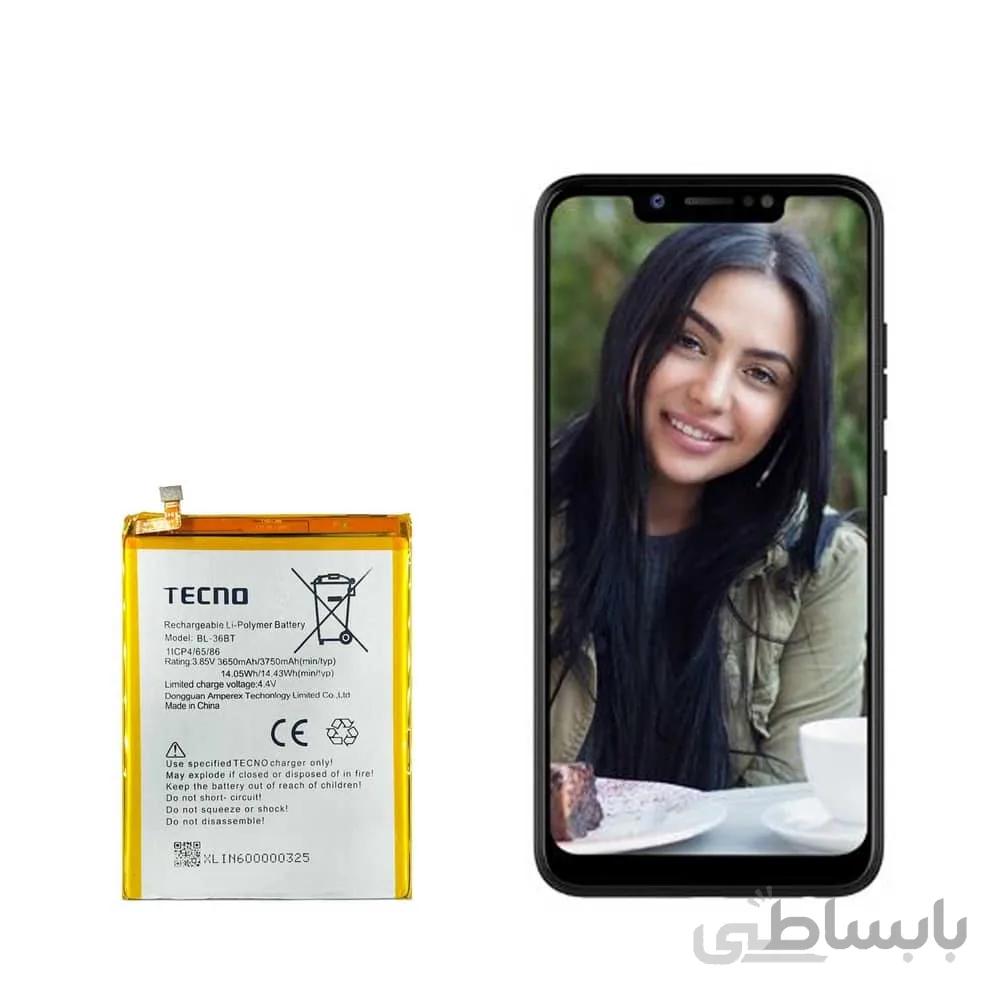 باتری گوشی تکنو Tecno Air 2 Plus با کد فنی BL-36BT