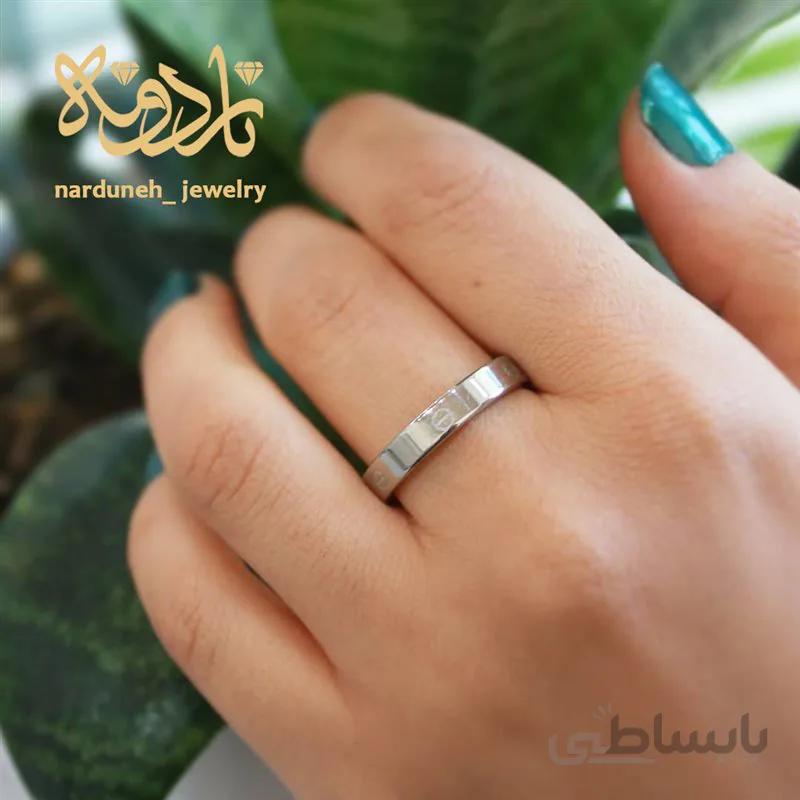 انگشتر رینگ کارتیر لاو استیل - نقره ای ظریف