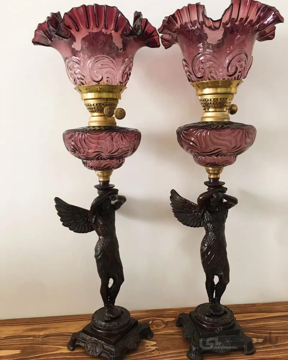 یک جفت لاله پایه فرشته انتیک