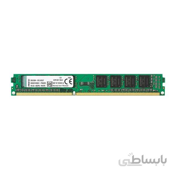 حافظه رم کامپیوتر کینگستون DDR3 1600MHz CL11 8GB ا ظرفیت 8 گیگابایت تک کاناله Kingston RAM