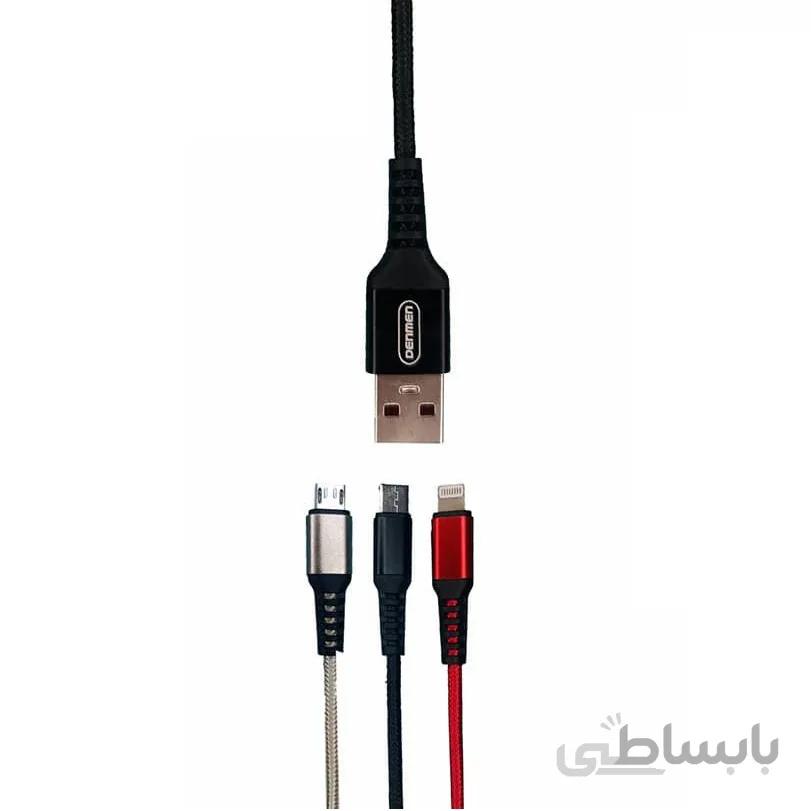 کابل شارژر 100 سانتی متری denmen D02E 3in1