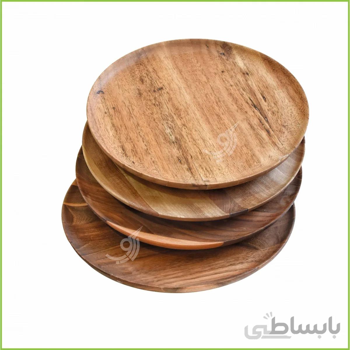 بشقاب چوبی گرد قطر ۲۵ کد ۱۰۲۰۴۶