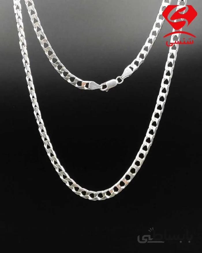 زنجیر نقره تراش ژاپنی