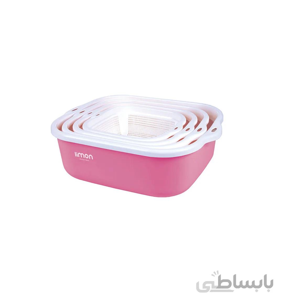 ست آبکش و لگن 8 پارچه لیمون مدل AT116