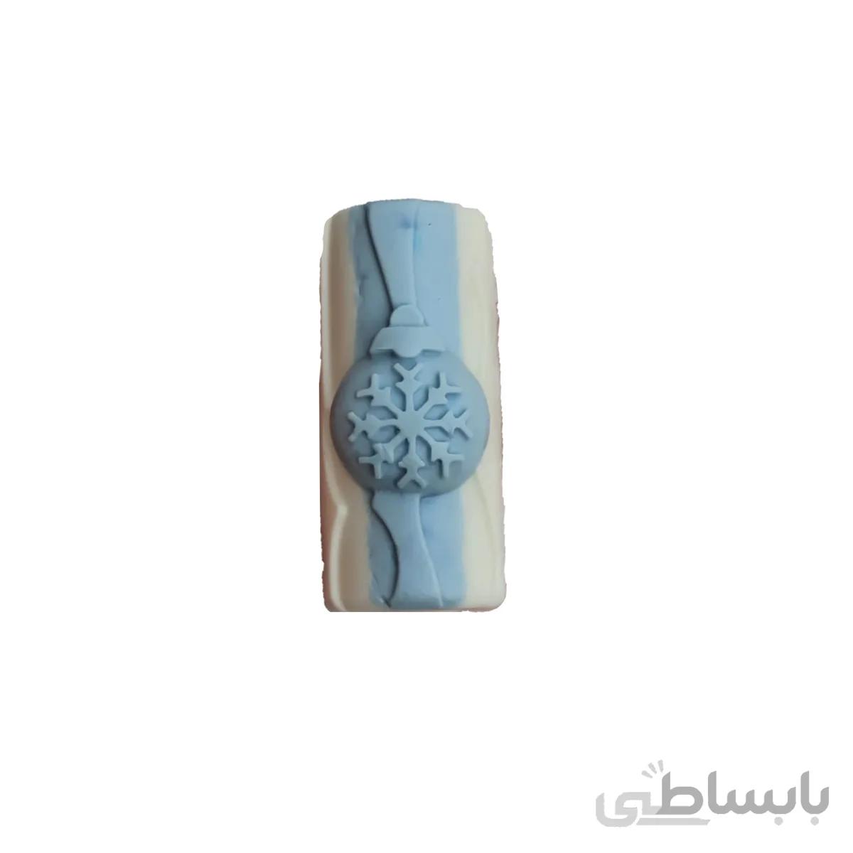 صابون دست ساز گیاهی برند یاس طرح گولوله یخی