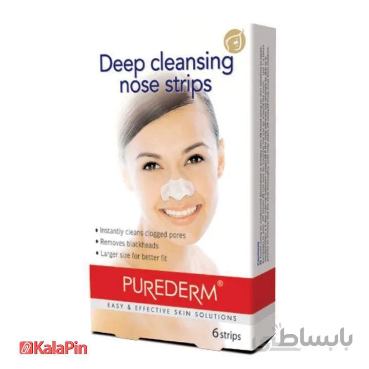چسب پاک کننده بینی پیوردرم مدل Deep Cleansing بسته 6 عددی