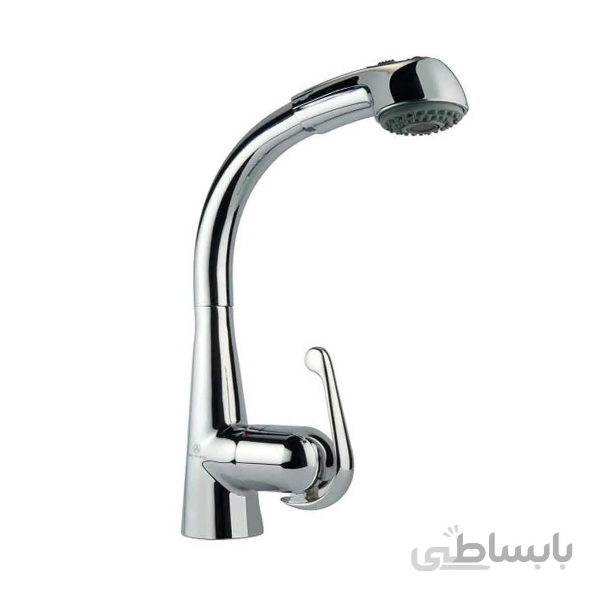 شیر اشپزخانه شاوری سهند قهرمان ا Sahand Chrome Shower Kitchen