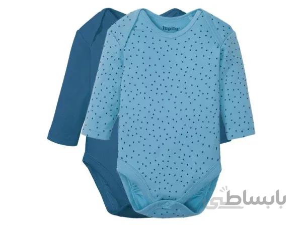 بادی آستین بلند نوزادی(۲تا۶ماه)(پک دوتایی)