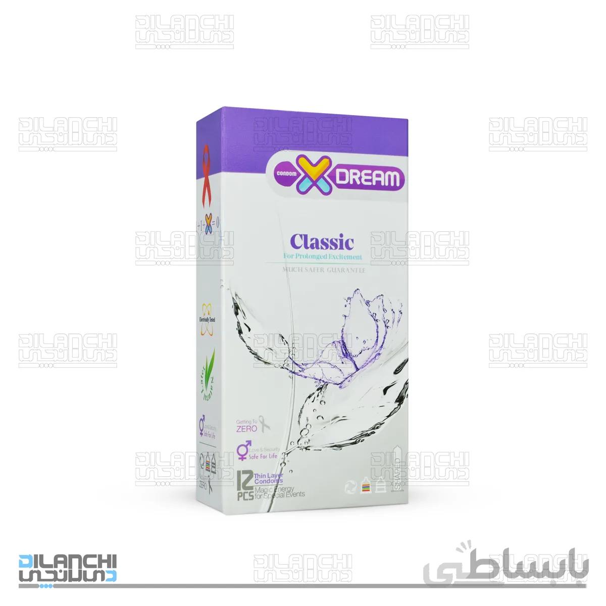 کاندوم ایکس دریم مدل کلاسیک Classic بسته 12 عددی