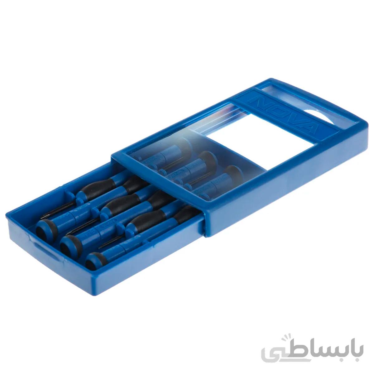 مجموعه 6عددی پیچ گوشتی ساعتی نووا مدل NTS1334 ا Nova NTS1334 Precision Screwdriver 6 PCS