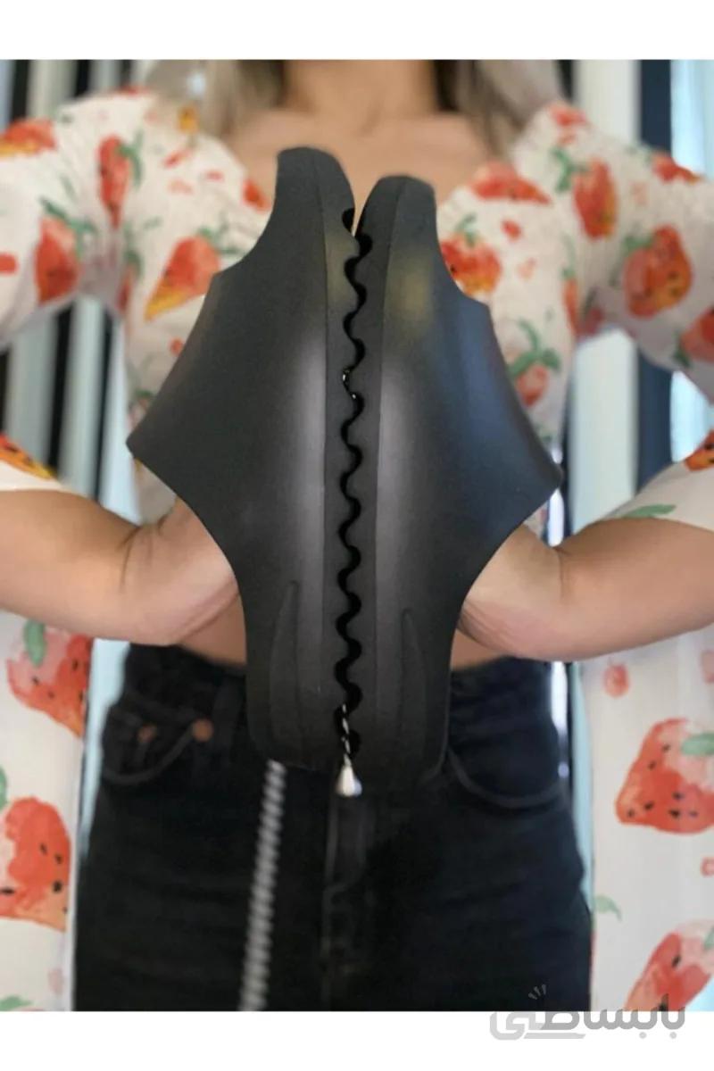 defile shoe دمپایی اسلاید Unisex Black Yeezy
