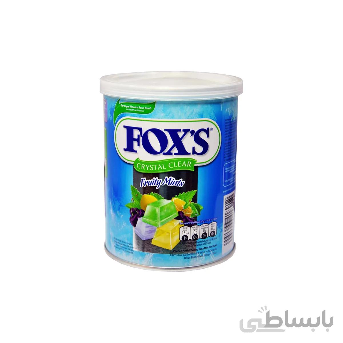 آبنبات میوه ای نعنایی قوطی ۱۸۰ گرم فوکس – fox’s