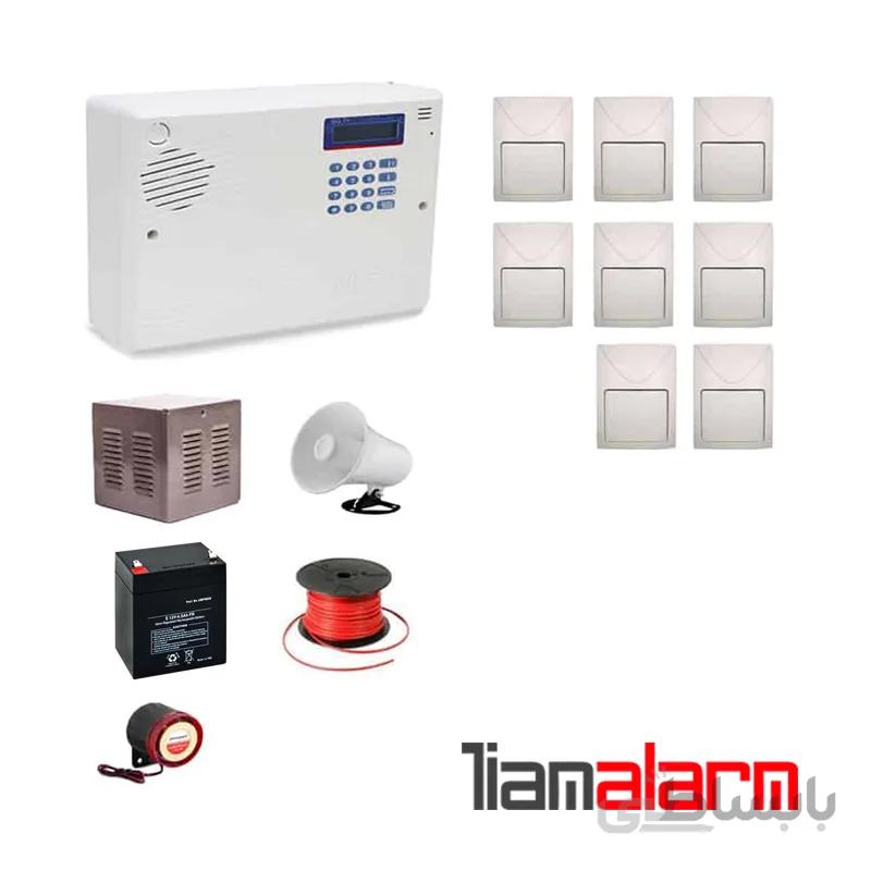 پکیج دزدگیر اماکن باسیم مدل سایلکس سیمکارتی و تلفنی SG8F8