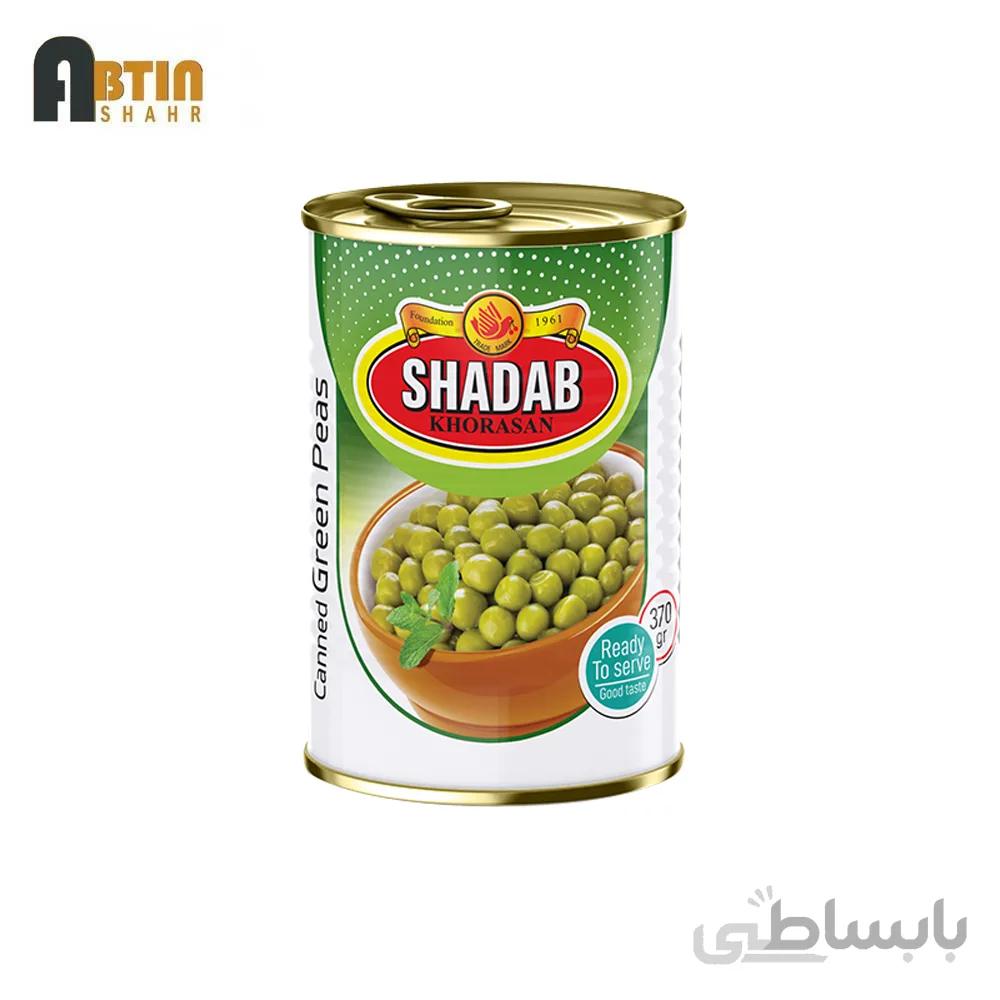 کنسرو نخود سبز شاداب خراسان ۳۷۰ گرم_۱۲ عددی