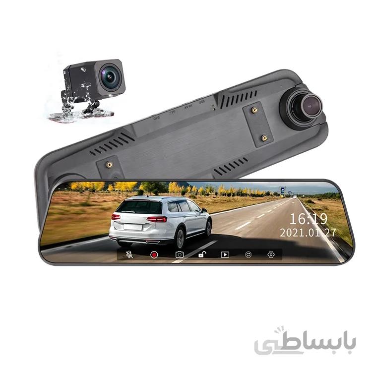 آینه مانیتوردار 12 اینچی فول تاچ و فول اسکرین تک دوربین