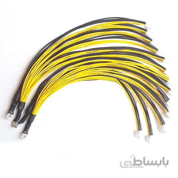 دسته سیم اتصال پاور به هشبرد ماینر 13 سر سوکت 6 پین به 4 سر کابلشو به طول 50 سانتی متر