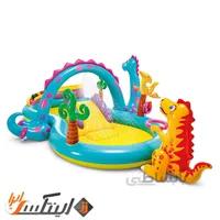 استخر بادی کودک سرسره دار طرح اژدها intex 57135 ا intex 57135
