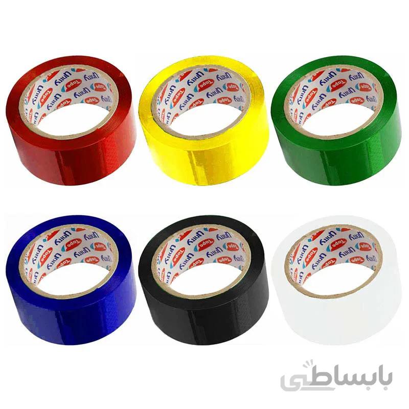 چسب پهن رنگی عرض 5 سانت مدل یونیتی بسته 6 عددی