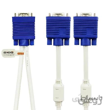 کابل تبدیل 1 به 2 پورت VGA برند ZICO