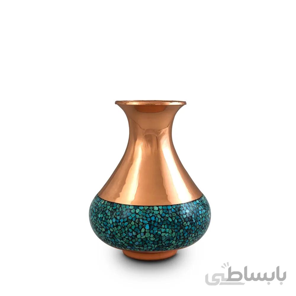 گلدان بلونی فیروزه کوبی 13 سانتی