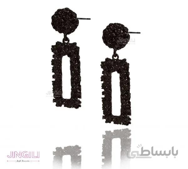 گوشواره مدل مستطیل فلزی کد erw007