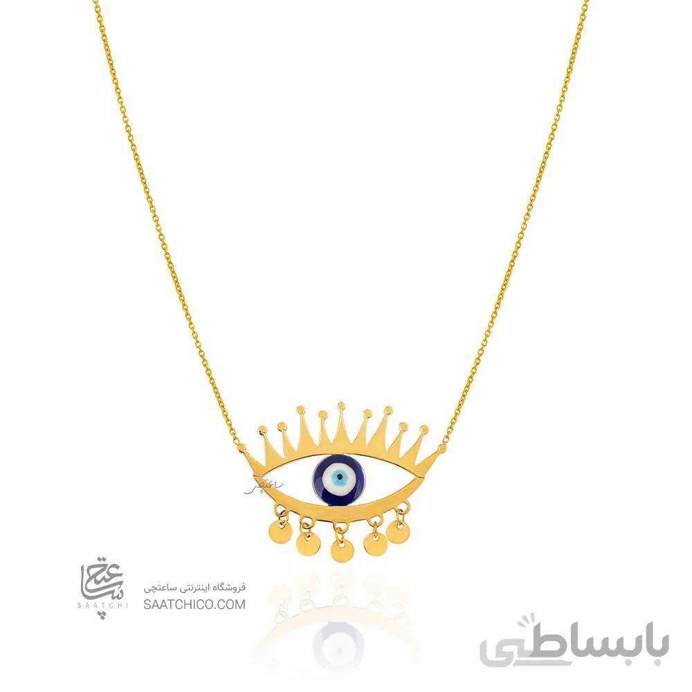 گردنبند طلا طرح چشم نظر کد LN886